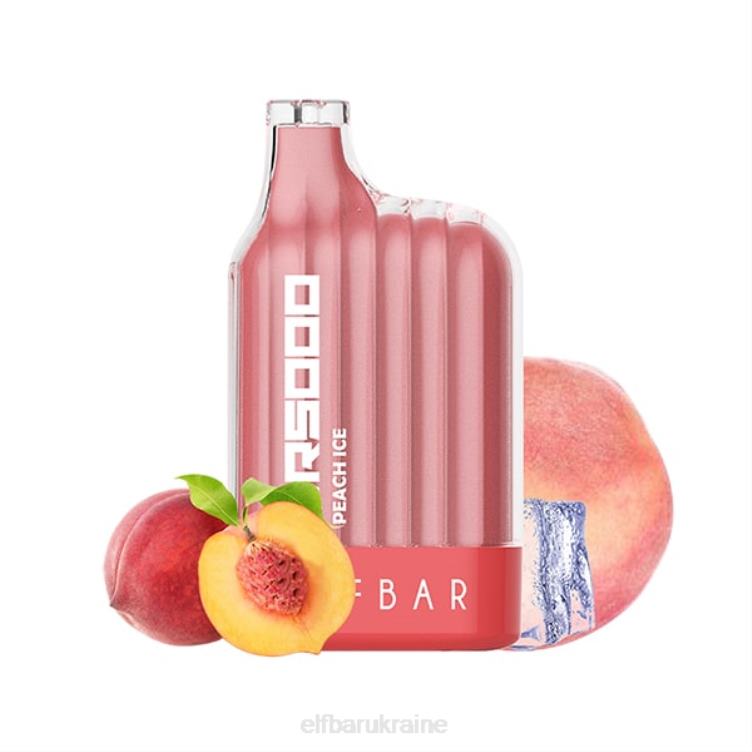 ELFBAR Best Flavor Disposable Vape CR5000 Ice Series 866HL20 Peach Ice