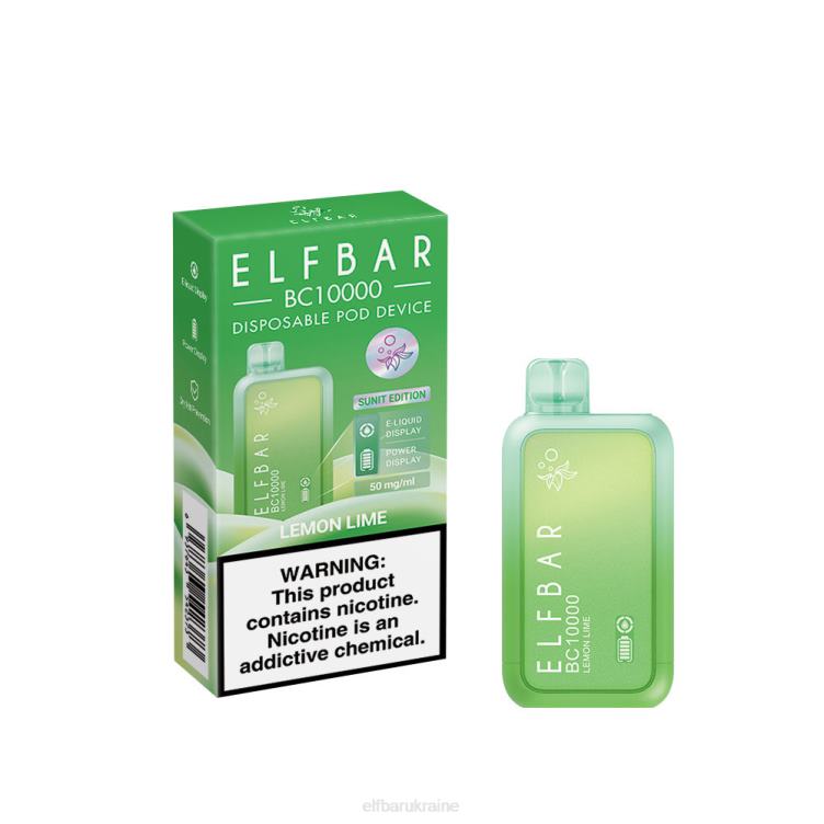 ELFBAR Disposable Vape New BC10000 10000Puffs 866HL41 Lemon Lime