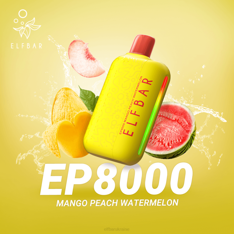 ELFBAR Disposable Vape New EP8000 Puffs 866HL68 Double Mango