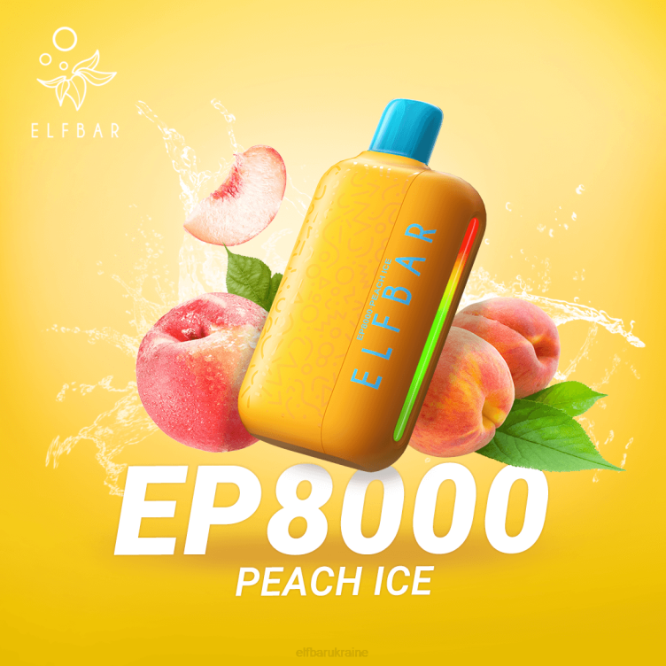 ELFBAR Disposable Vape New EP8000 Puffs 866HL69 Peach Ice