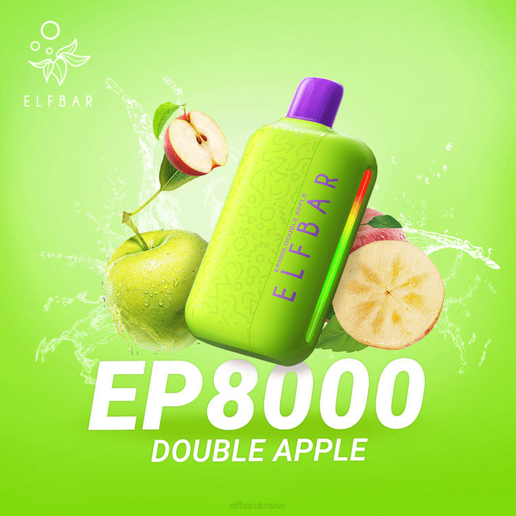 ELFBAR Disposable Vape New EP8000 Puffs 866HL72 Double Apple