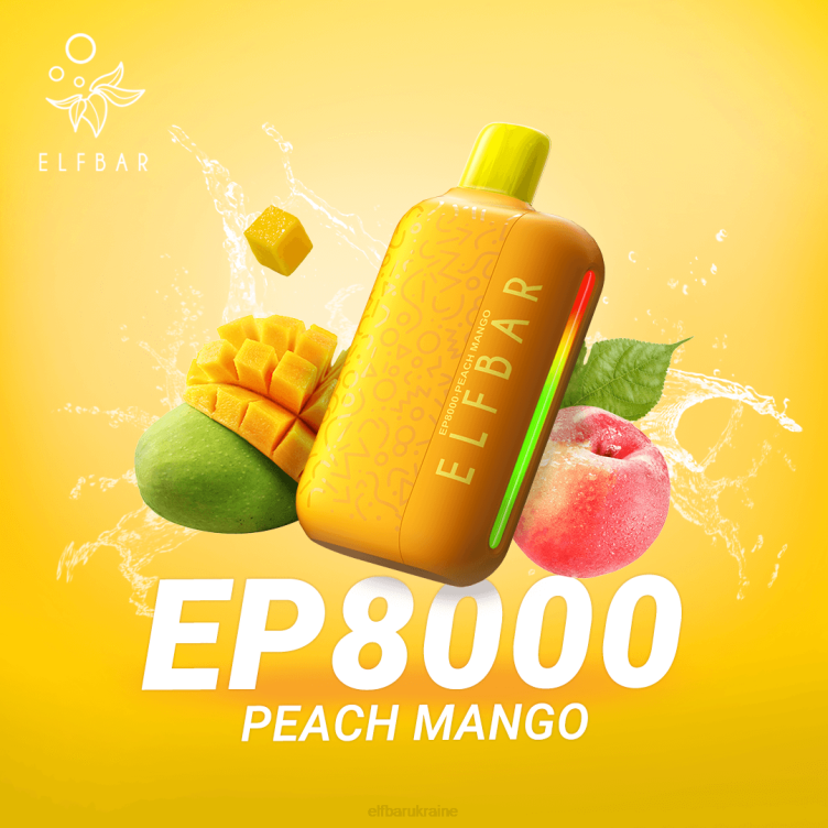 ELFBAR Disposable Vape New EP8000 Puffs 866HL74 Peach Mango