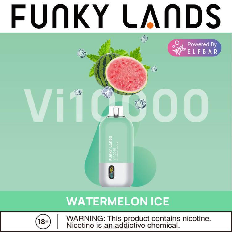 ELFBAR Funky Lands Best Flavor Disposable Vape Vi10000 Iced Series 866HL154 Watermelon Ice