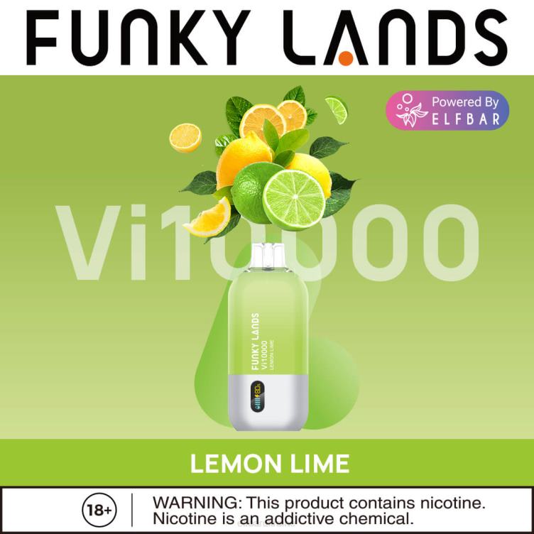 ELFBAR Funky Lands Disposable Vape Vi10000 Puffs 866HL164 Lemon Lime