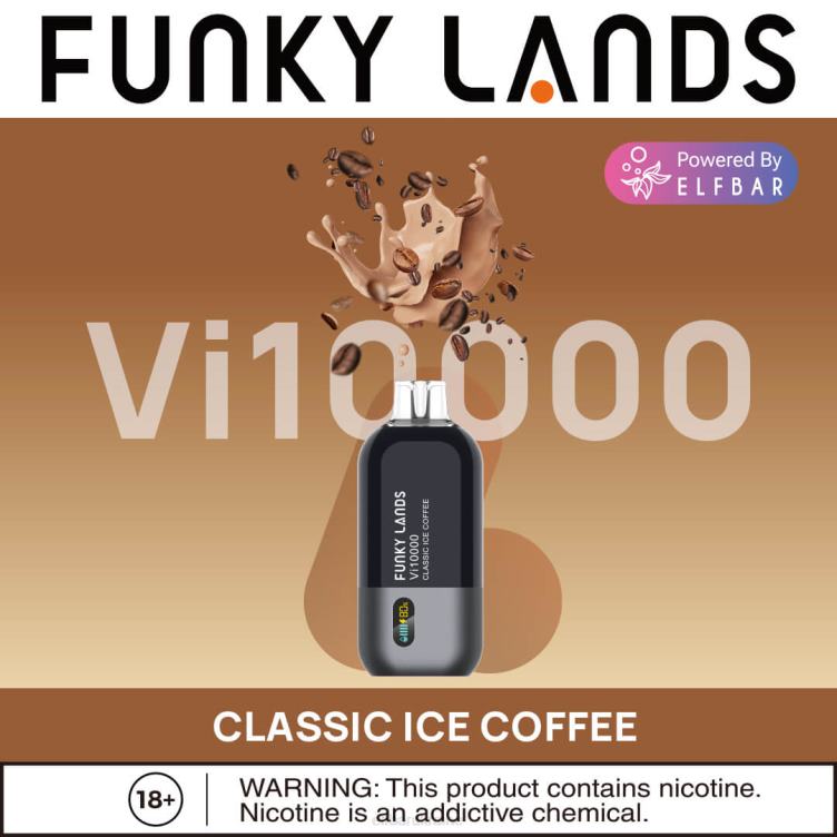 ELFBAR Funky Lands Disposable Vape Vi10000 Puffs 866HL170 Classic Ice Coffee