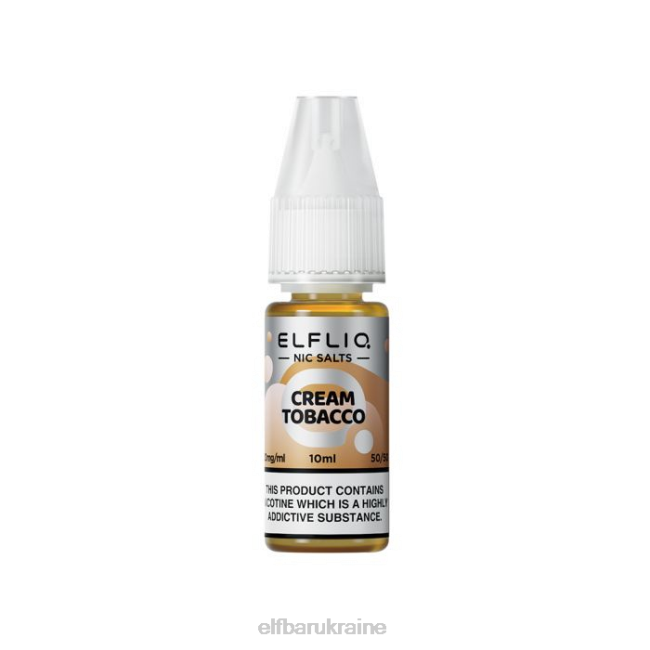 ELFBAR ELFLIQ Cream Tobacco Nic Salts -10ml-10 mg/ml VZDZ211