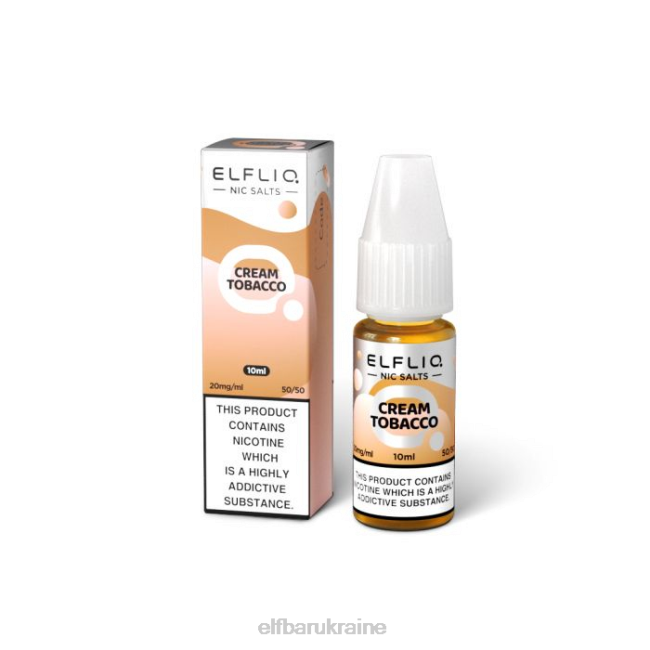 ELFBAR ELFLIQ Cream Tobacco Nic Salts -10ml-20 mg/ml VZDZ212