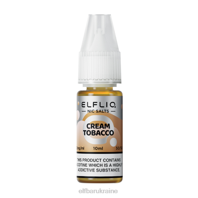 ELFBAR ELFLIQ Cream Tobacco Nic Salts -10ml-20 mg/ml VZDZ212