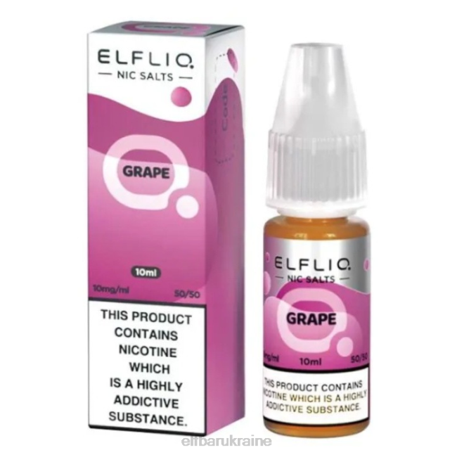 ELFBAR ElfLiq Nic Salts - Grape - 10ml-10 mg/ml VZDZ191