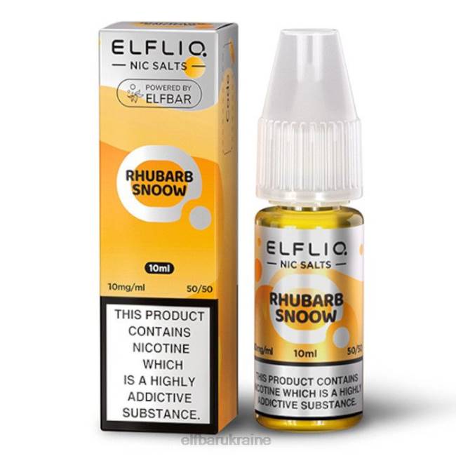 ELFBAR ElfLiq Nic Salts - Rhubarb Snoow - 10ml-20 mg/ml VZDZ172