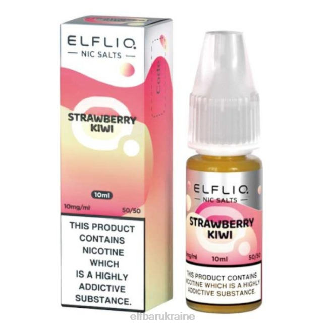 ELFBAR ElfLiq Nic Salts - Strawberry Kiwi - 10ml-10 mg/ml VZDZ180