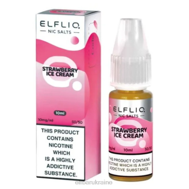ELFBAR ElfLiq Nic Salts - Strawberry Snoow - 10ml-10 mg/ml VZDZ182