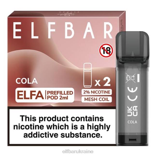 ELFBAR Elfa Pre-Filled Pod - 2ml - 20mg (2 Pack) VZDZ109 Cola