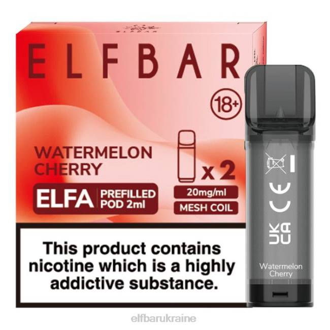 ELFBAR Elfa Pre-Filled Pod - 2ml - 20mg (2 Pack) VZDZ121 Watermelon Cherry