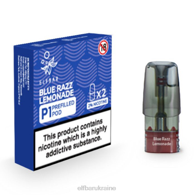 ELFBAR Mate 500 P1 Pre-Filled Pods - 20mg (2 Pack) VZDZ154 Blue Razz Lemonade