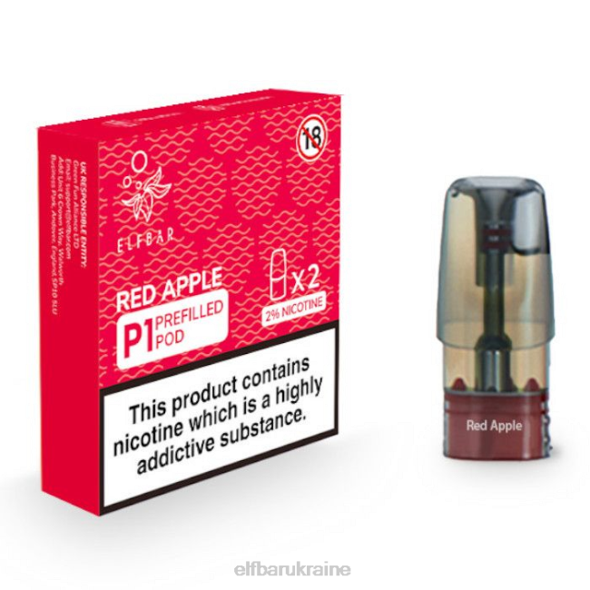ELFBAR Mate 500 P1 Pre-Filled Pods - 20mg (2 Pack) VZDZ161 Red Apple