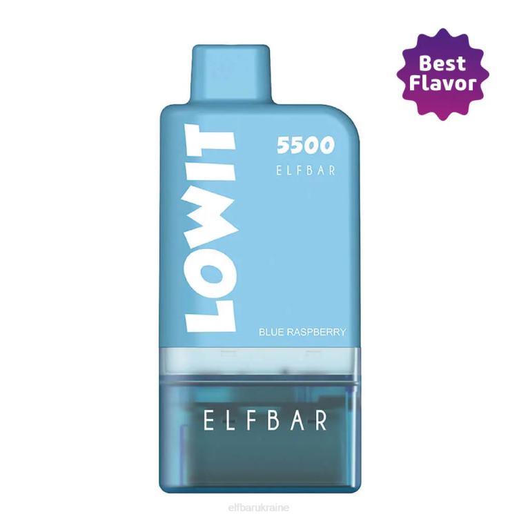 ELFBAR Prefilled Pod Kit LOWIT 5500 2%Nic Blue Raspberry 866HL134 Blue Raspberry+Blue Battery